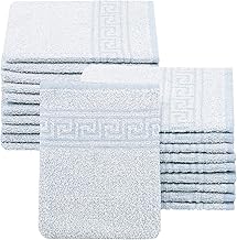 ZOLLNER Set of 20 Wash Mitts, 16 x 22 cm, Cotton Blend, 340 g/m², Blue