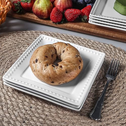 Miniatura 9 de Juego de 6 cucharas de sopa asiáticas, 6.75 pulgadas, cucharas de sopa china de cerámica ultrafina y puntos blancos brillantes en relieve, platos