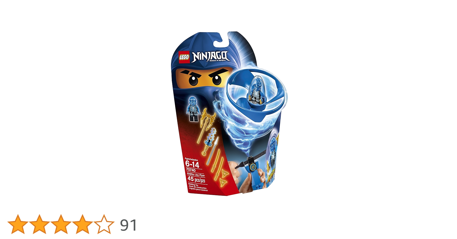 LEGO Ninjago Airjitzu Jay Flyer 70740 Building Kit, Building