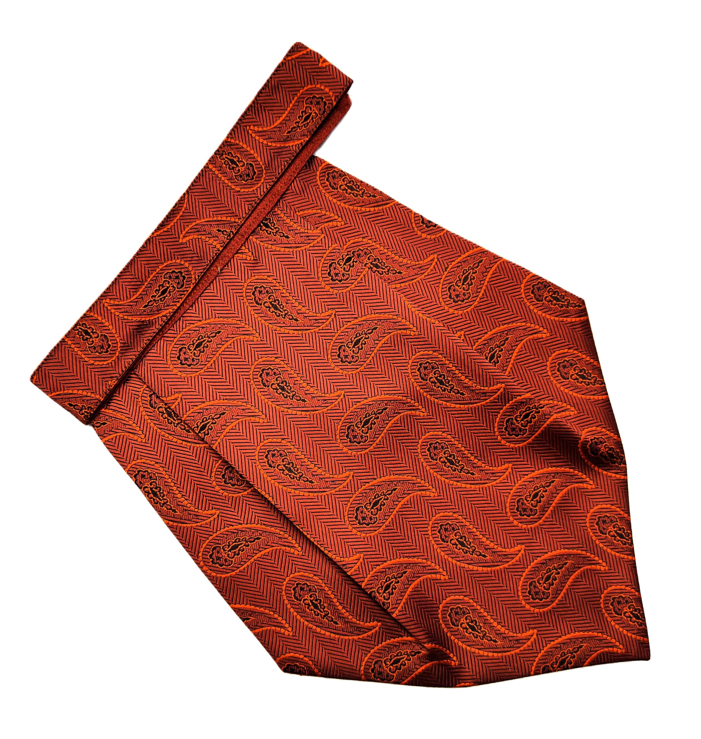 voici France Men's Self Design Paisley Cravat Necktie Free Size Microfiber Fabric-picture-30
