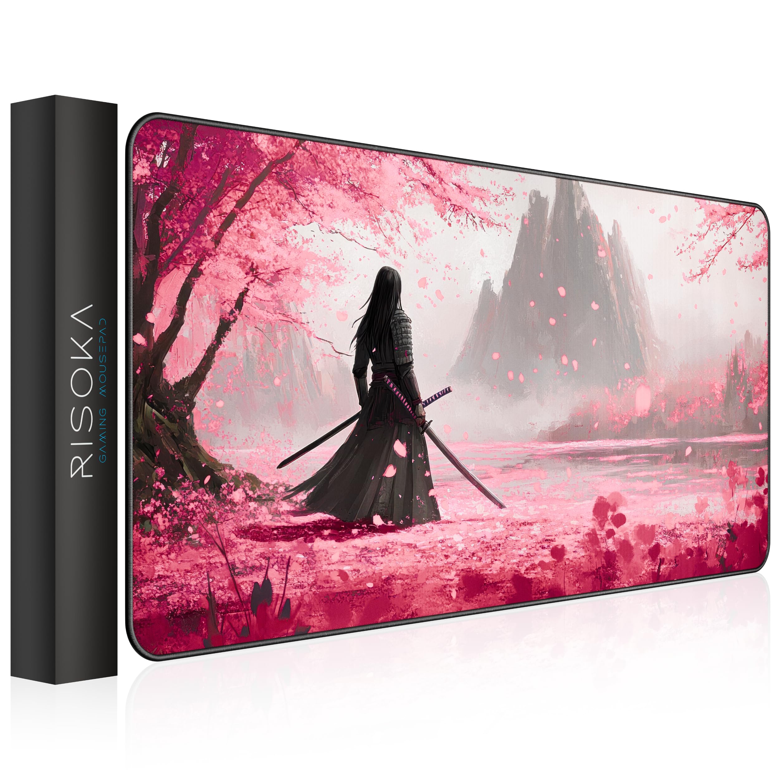 Mouse Mat XXL Adorable Rose Flower Gaming Mouse Pad 47.2x23.6x0.1 Inch - View #5