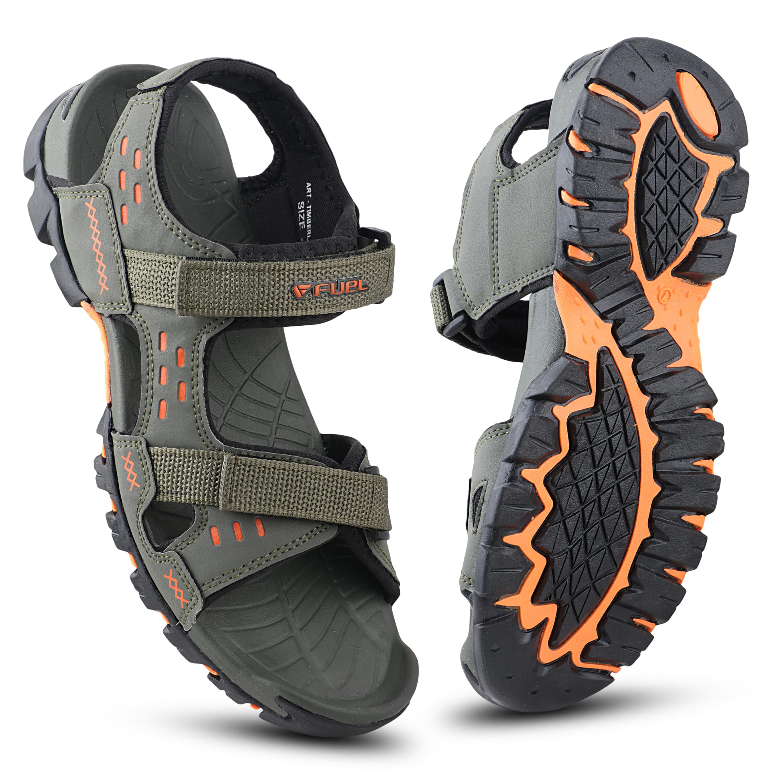 FUEL Sandals & Floaters for Mens & Boys Comfortable & Lightweight Dailywear, Anti-Skid Flexible & Breathable for Running, Walking Stylish Casual Sandal for Outdoor Footwear For Gents (Timber) (B0BSS2ZP18) Amazon Price History, Amazon Price Tracker