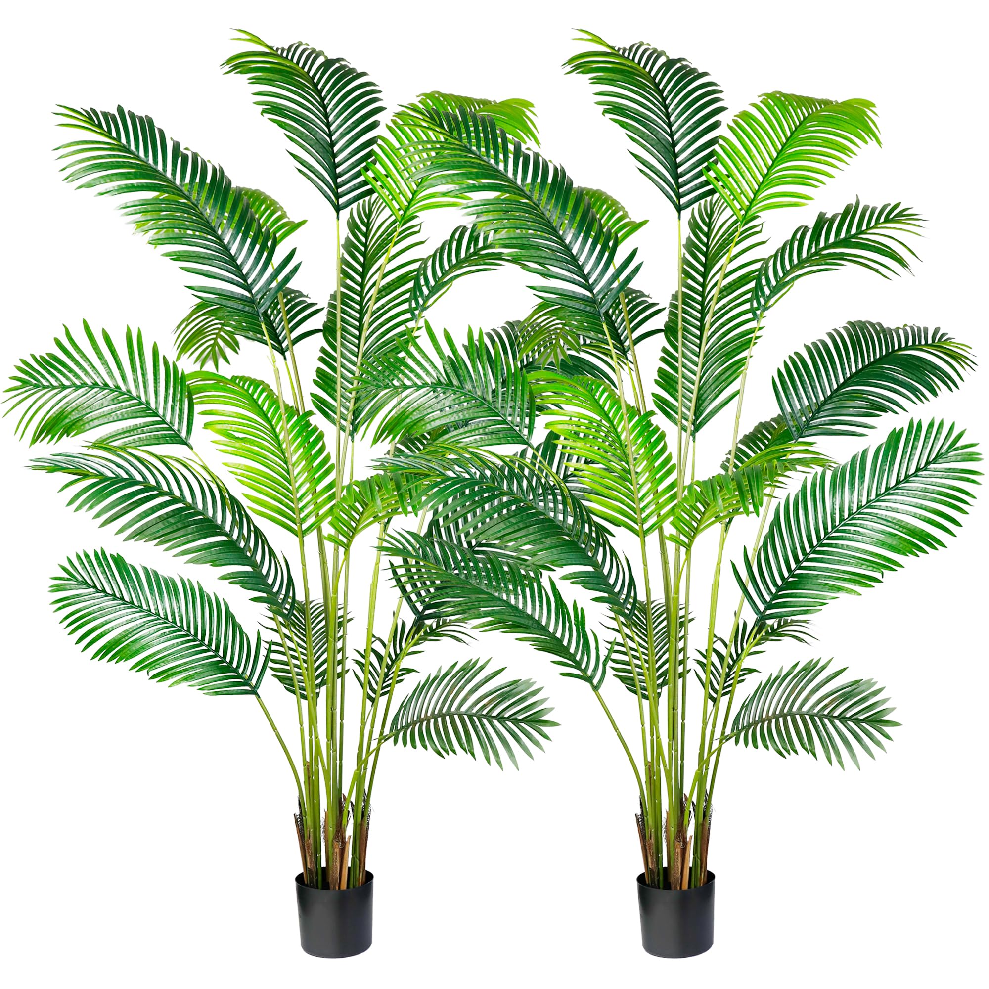 KOL 7ft 2-Pack Artificial Areca Palm Plant