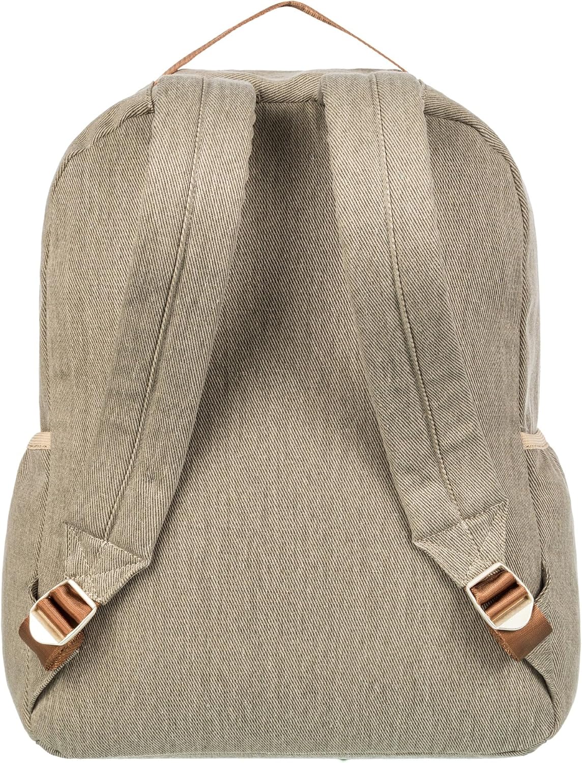 Roxy Party Waves Small Compact Backpack with Exterior Storage and Adjustable Straps - Parchment