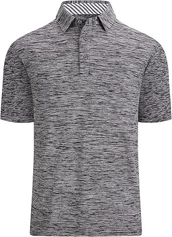 Alex Vando Mens Golf Shirt Moisture Wicking Quick-Dry Short Sleeve Casual Polo Shirts for Men