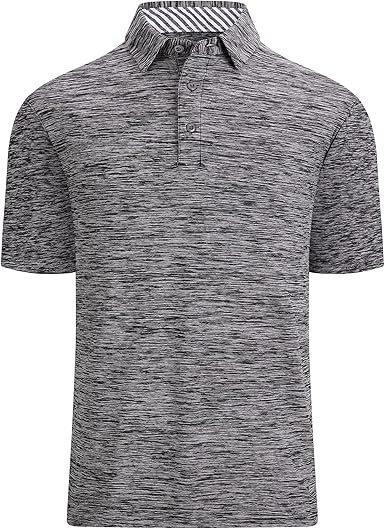 Alex Vando Mens Golf Shirt Moisture Wicking Quick-Dry Short Sleeve Casual Polo Shirts for Men