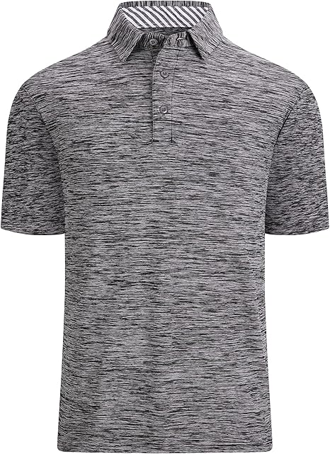 Alex Vando Mens Golf Shirt Moisture Wicking Quick-Dry Short Sleeve Casual Polo Shirts for Men