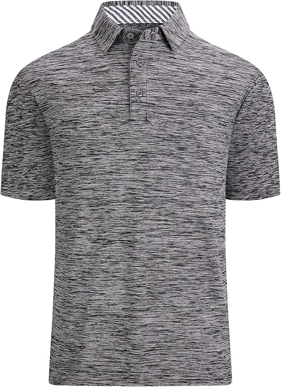 Alex Vando Mens Golf Shirt Moisture Wicking Quick-Dry Short Sleeve Casual Polo Shirts for Men