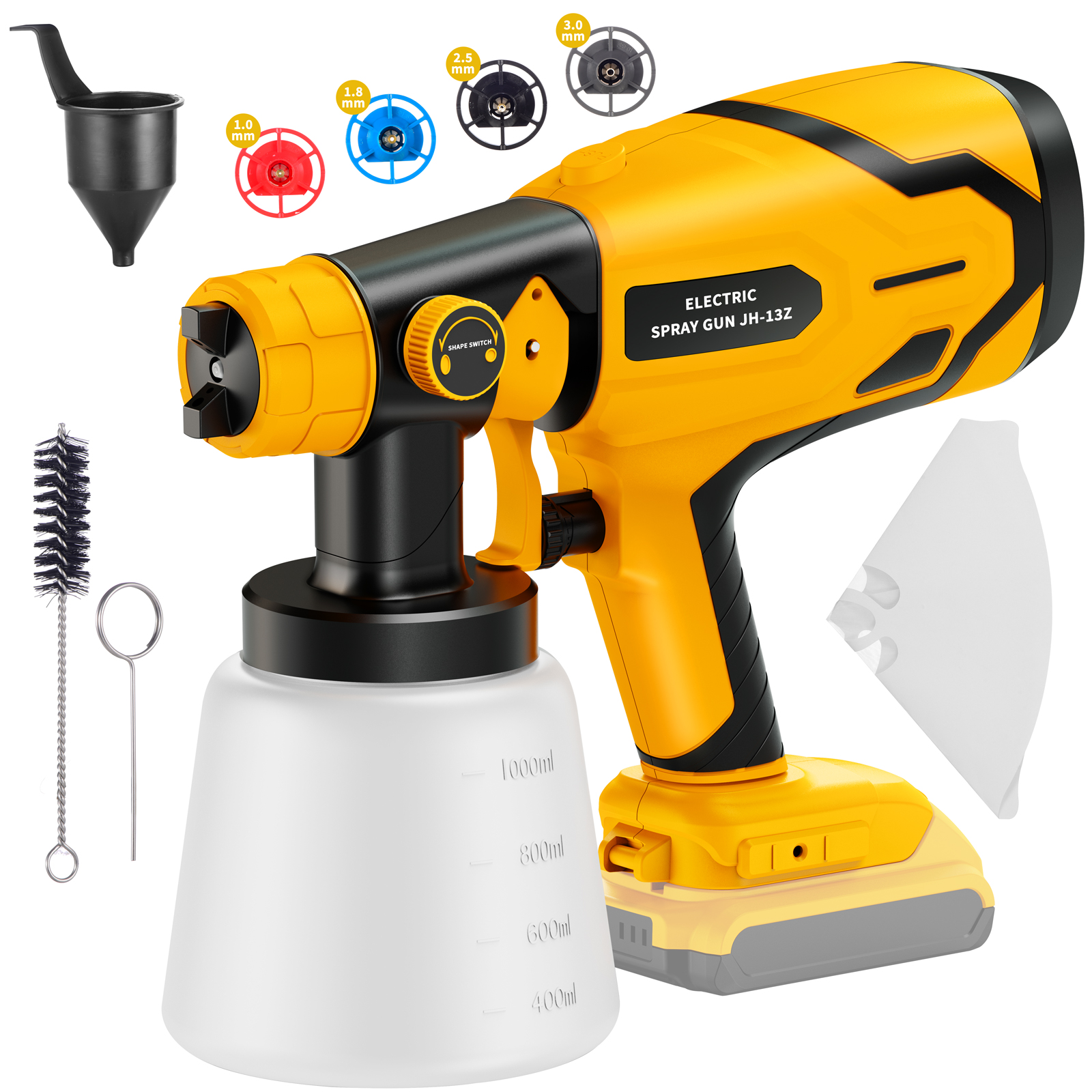 Xynover Cordless Paint Sprayer for Dewalt 20V MAX Battery, HVLP