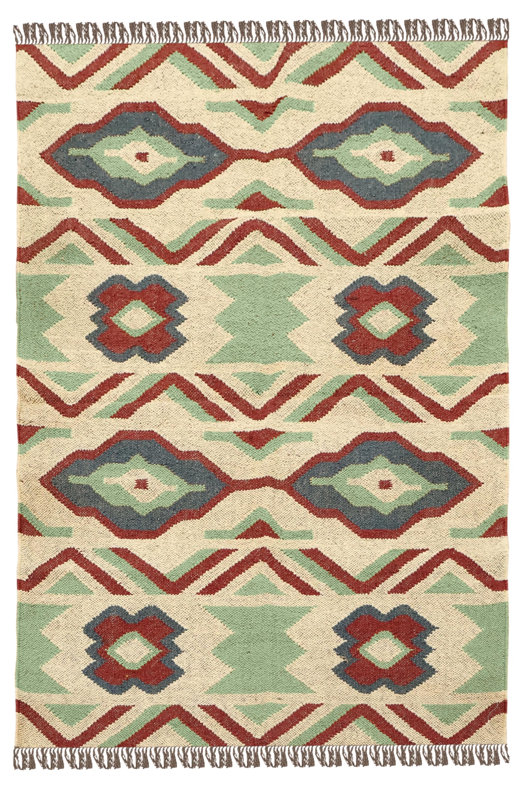 Tapis à tissage plat en jute résistant aux passages fréquents du couloir