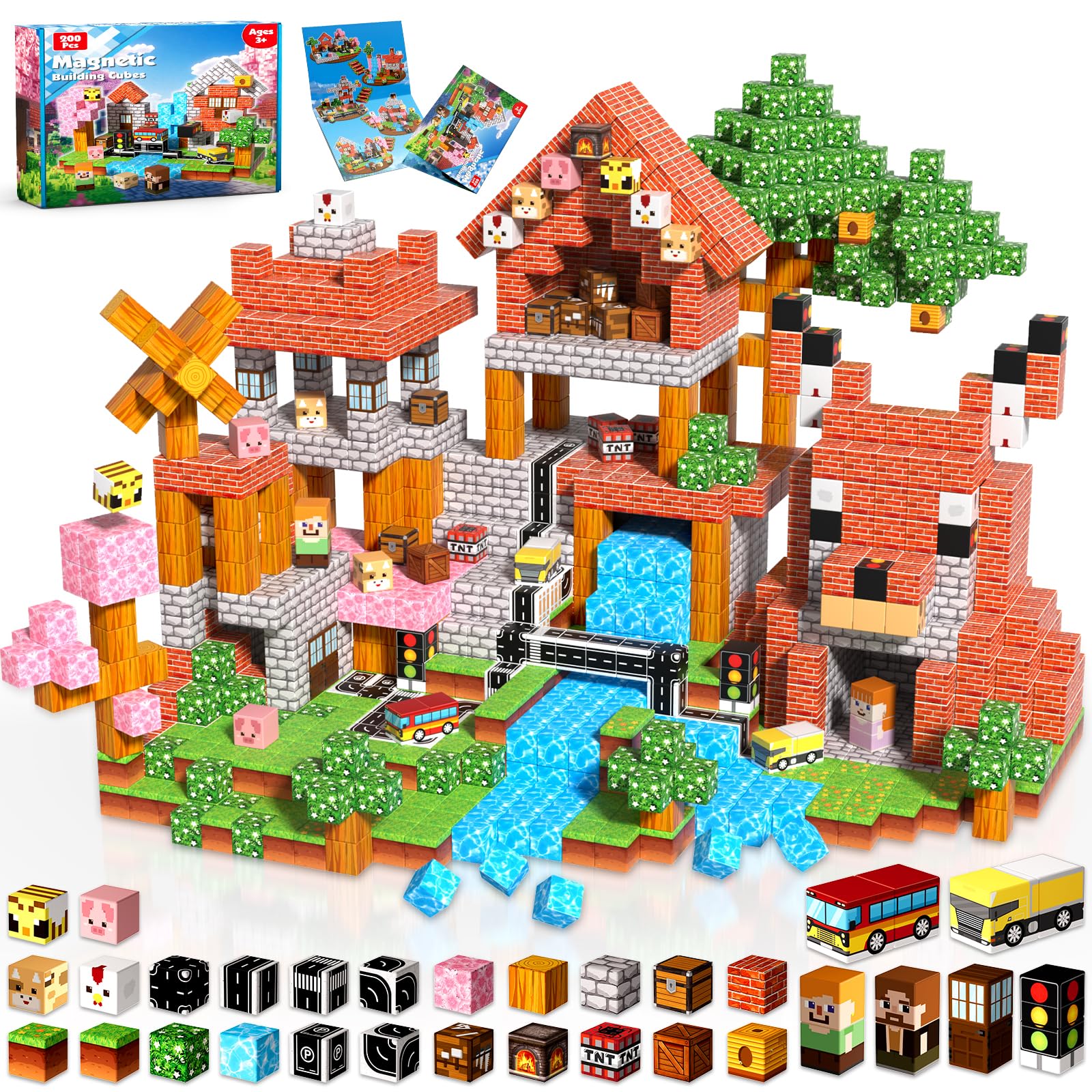 Magnetopia 200 PCS Magnetic Building Cubes