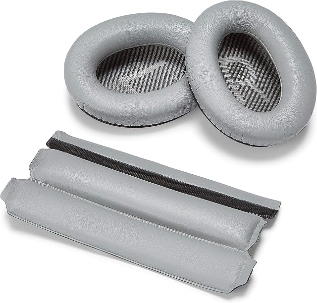 Premium Ear Pads and V2 Headband Cushion pad compatible with Bose QuietComfort 35 (QC35) and QuietComfort 35 (QC35 II) Headphones (Grey) - NOT Compatible with Any Other Model
