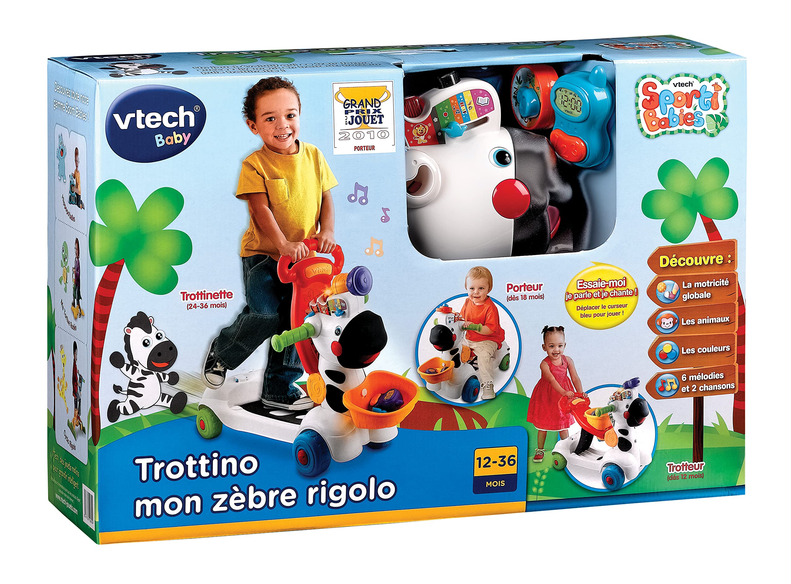 VTech Baby - Trottino Mon Zèbre Rigolo - Version FR