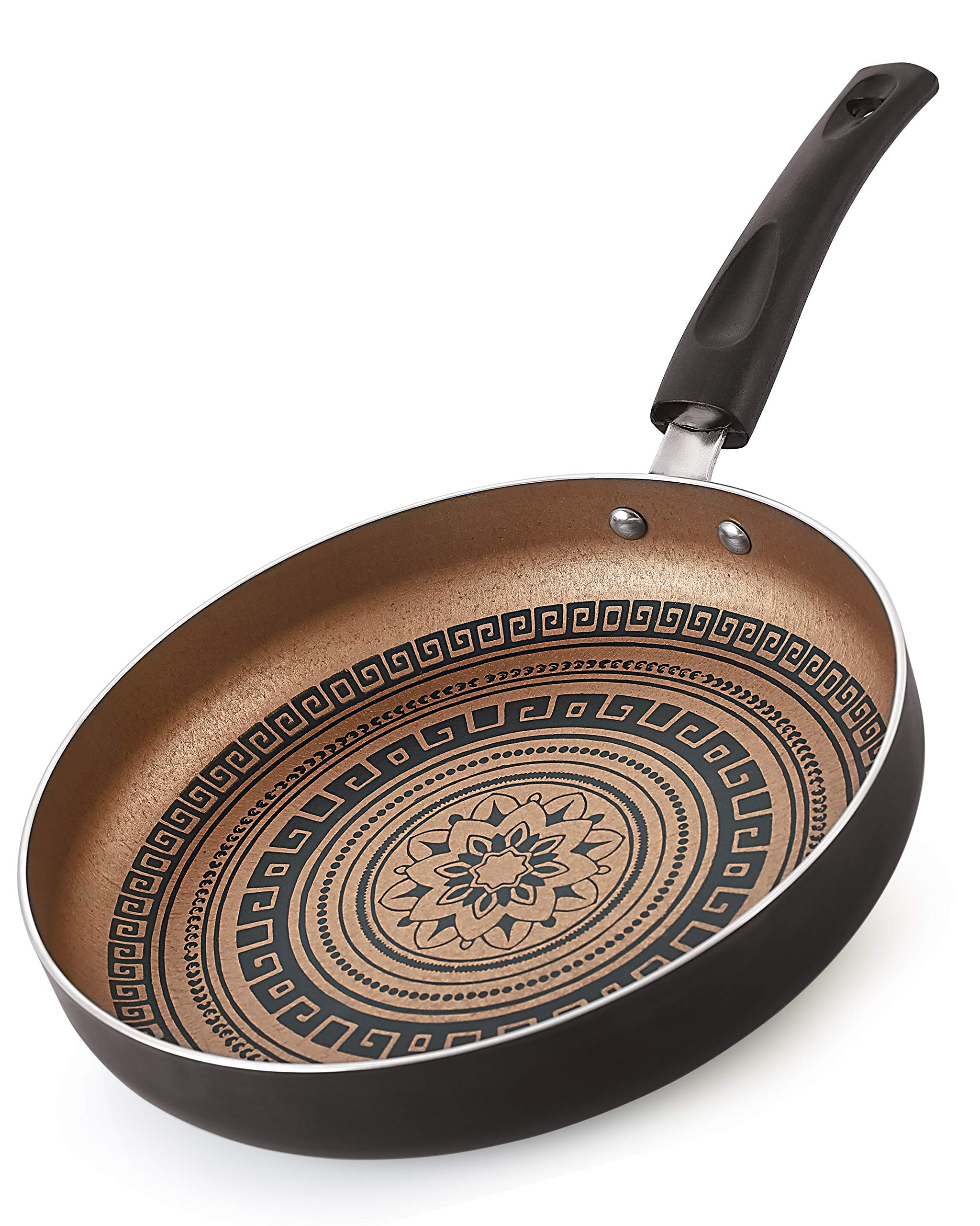 Nirlon Mandala Non-Stick Aluminium Pots & Pan Kitchen Utensil Fryain Pan 1.8 Liter with Soft Touch Handle (Multicolor)