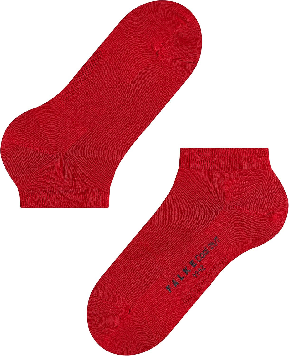FALKE Men's Cool 24/7 Sneaker Socks, Breathable, Cooling Effect, Sustainable Organic Cotton, Trendy Ankle Length, Red (Scarlet 8228), 8-9, 1 Pair