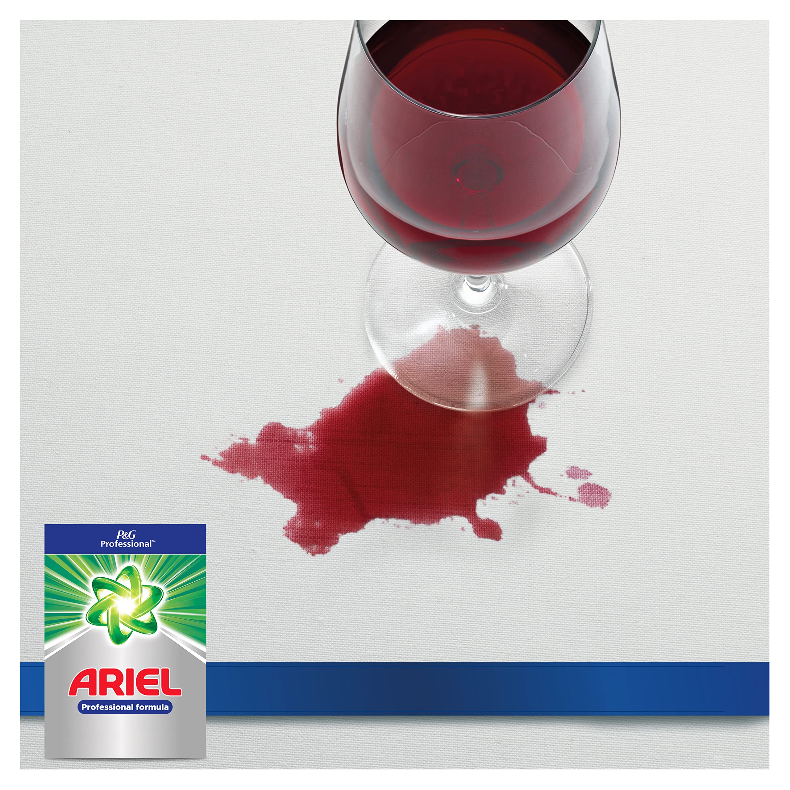 Ariel Detersivo Professionale Polvere, P&G Professional, Formula Ultra Concentrata, Uso Regolare, Smaltimento Eccezionale delle macchie, Bagliore della biancheria, Bianchezza, 130 Lavaggi (8 kg)