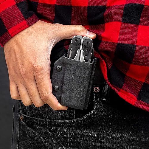 Miniatura 3 de Clip & Carry Kydex - Funda multiherramienta para The Leatherman Surge, fabricada en Estados Unidos, funda para múltiples herramientas, color negro