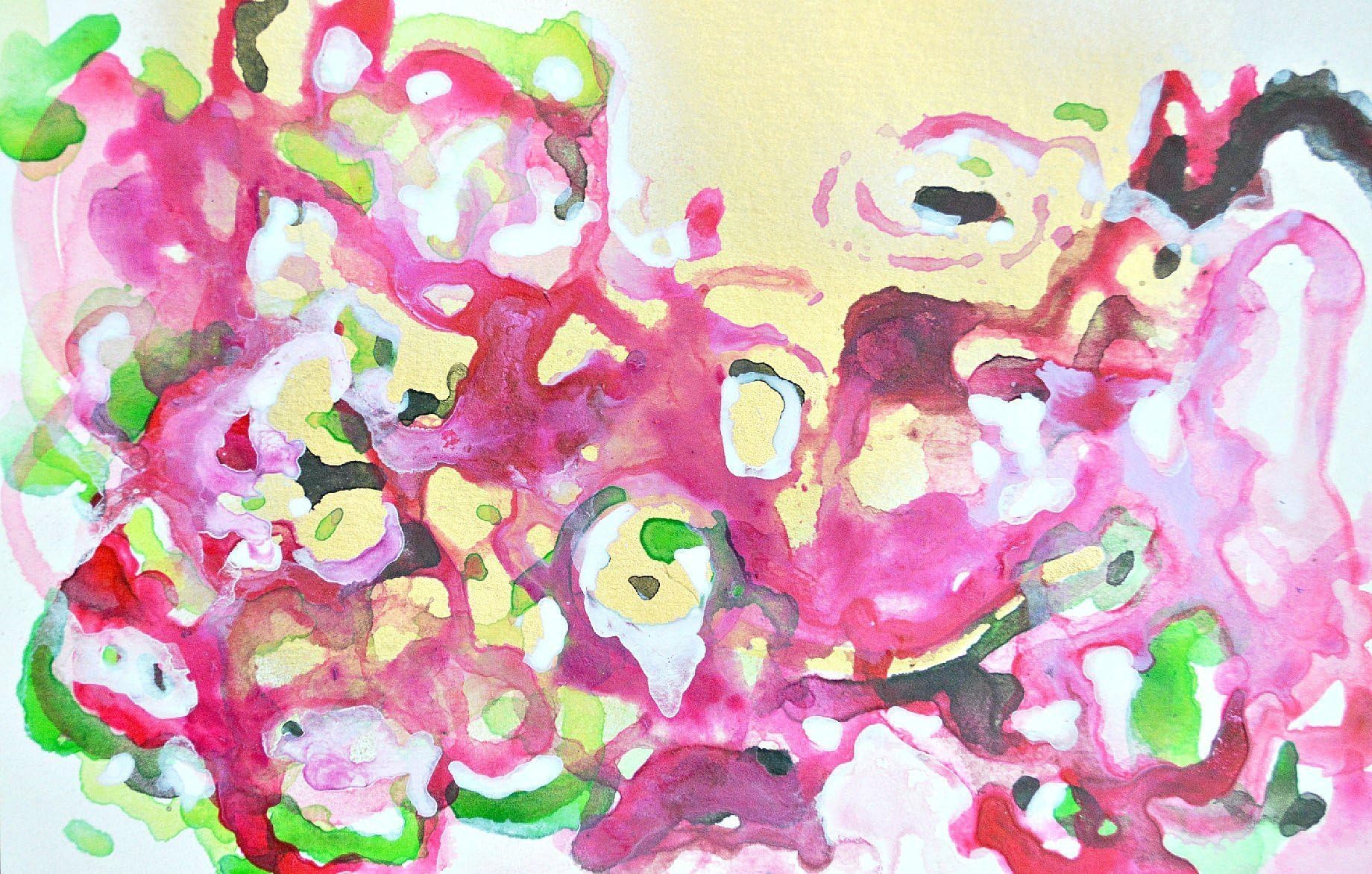 Acrylic and Watercolor Original Abstract Art