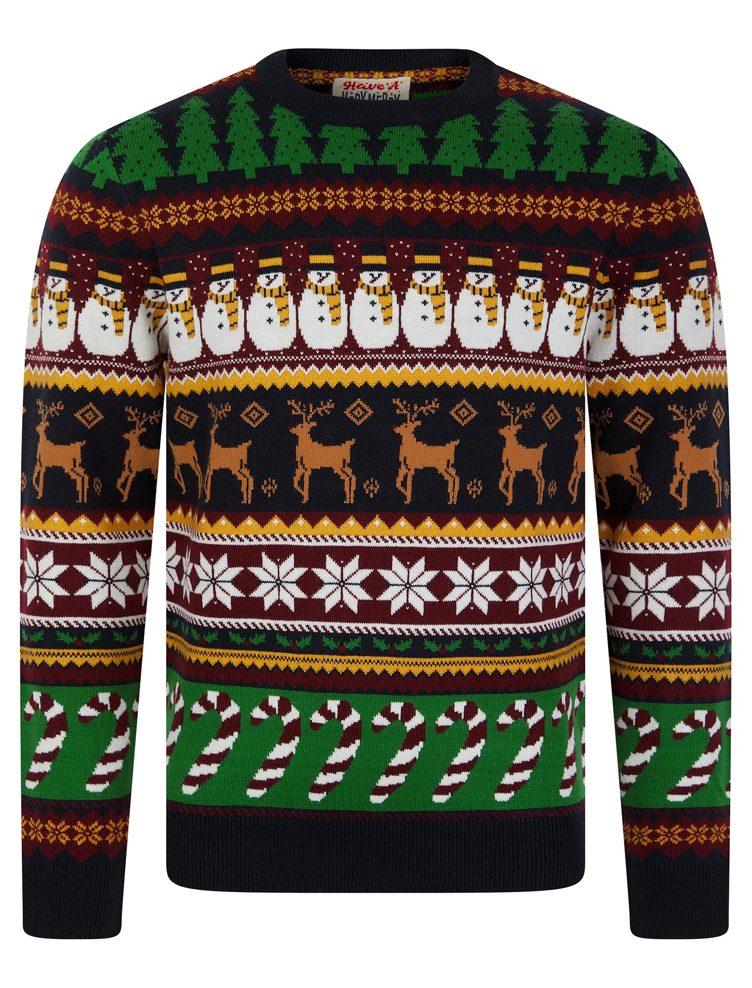 Tokyo Laundry Merry Christmas Men's Nordic Fair Isle Style Knitted Xmas Jumper