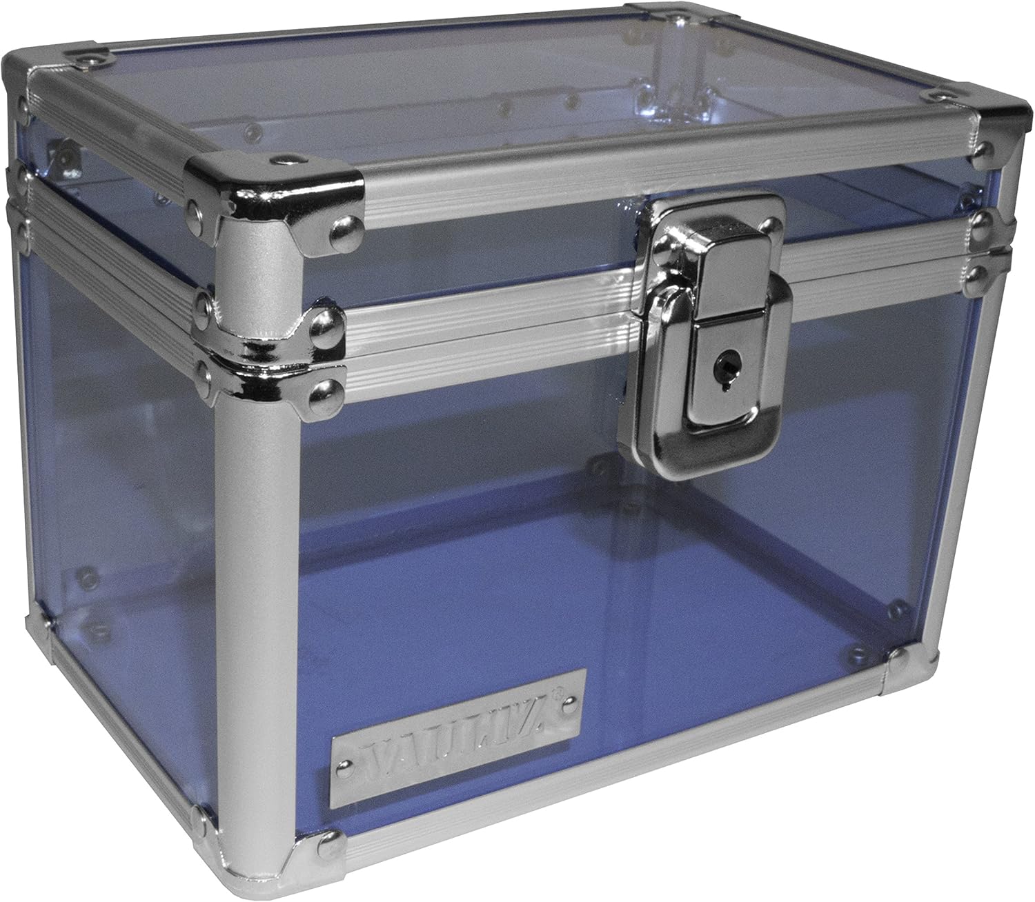 Vaultz Locking Acrylic Index Card Box, Holds 4 x 6 Inch