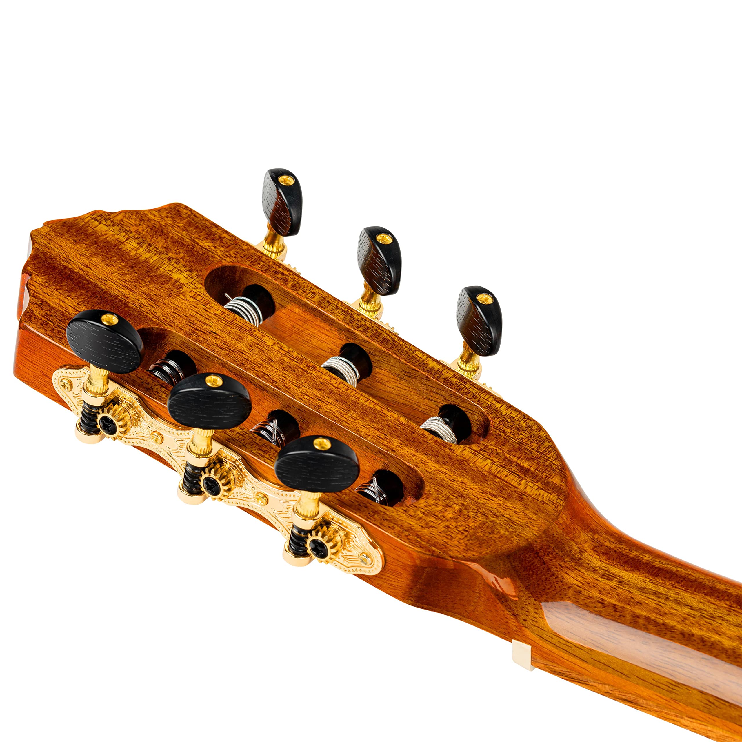 Ortega Guitars Family Series Pro - Guitarra de concierto Flamenco 4/4, electroacústica, pícea y ciprés con acabado brillante, color amarillo, incluye funda (RCE170F)