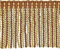 Vista 18 de DÉCOPRO Colección Noblesse de 6 pulgadas de largo con borde de flecos de lingote con cabecera de punto elegante (estilo # DB6), color burdeos