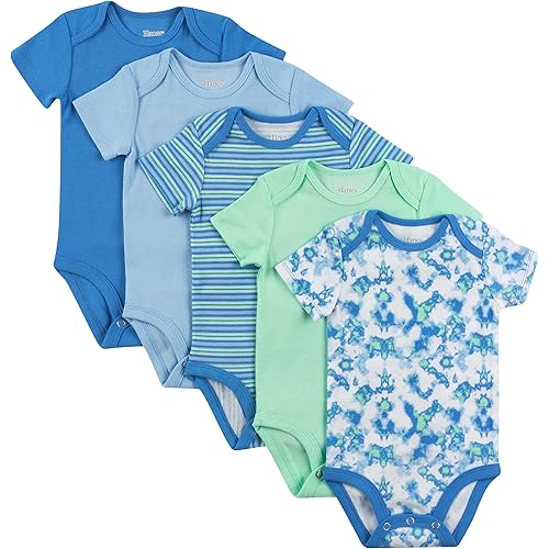Hanes Baby and Toddler Ultimate Flexy Short Sleeve Bodysuit (5 Pack)