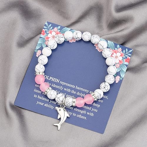 Vista 5 de TGBJE Collar de delfín, espíritu de delfín, regalo de animal para mujer, hija, joyería con dije de delfín