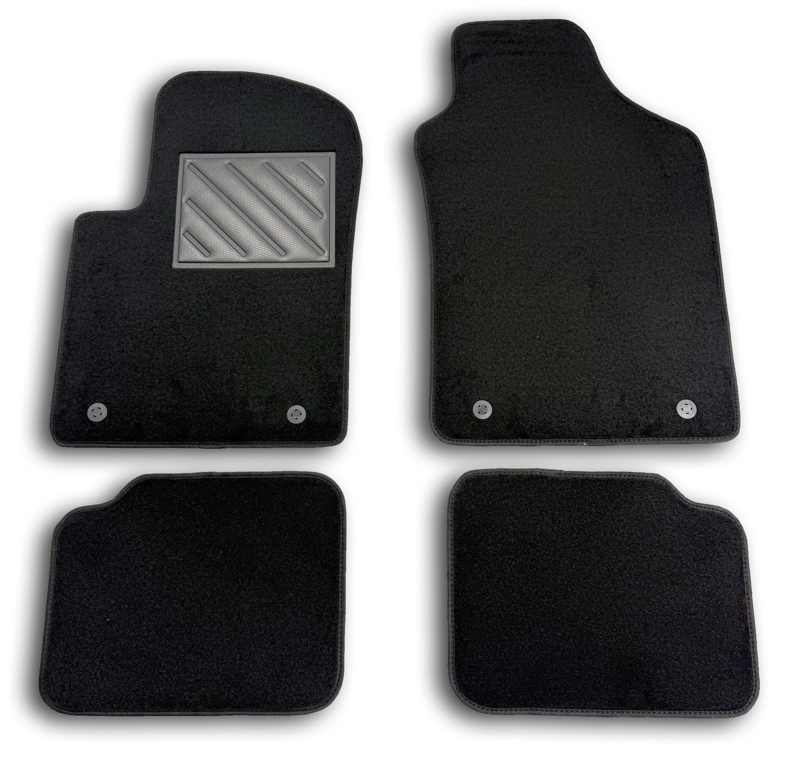 Alfombrillas para Fiat 500 Hybrid a Partir de 2020 - Alfombrillas de Coche a Medida, Antideslizante, talonera de Goma Reforzada, Botones de Anclaje Solo versión Hybrid