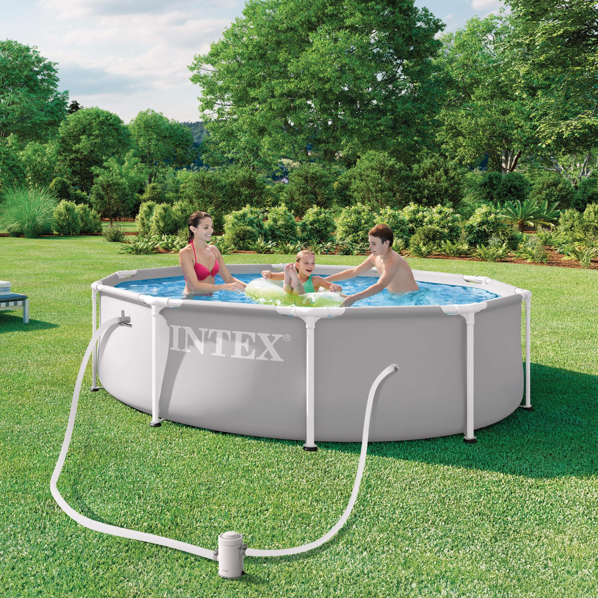 Intex 26702ND 3.05m x 76cm Prism Frame Premium Pool Set (Includes Filter Pump)