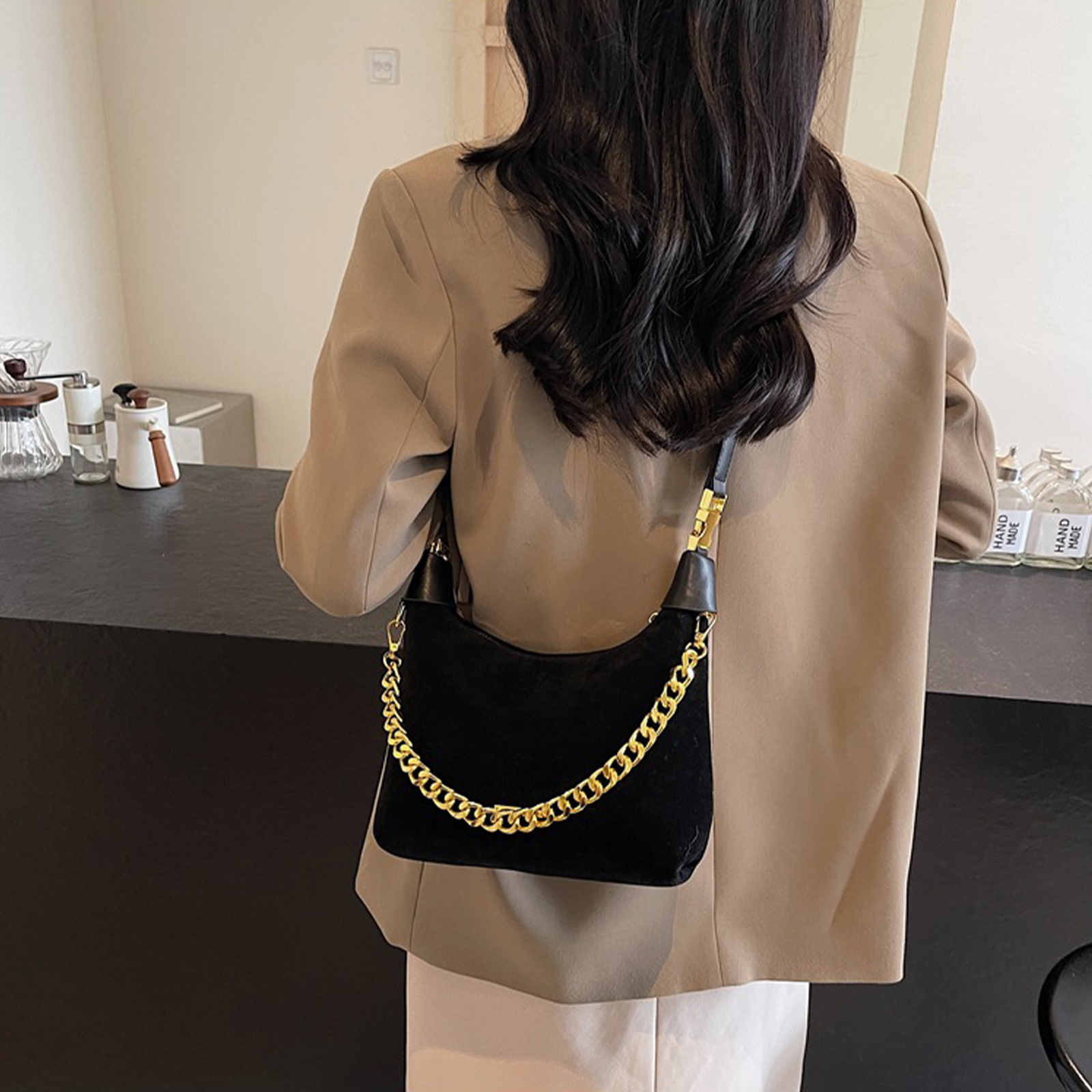 Bolso Tote de gran capacidad para mujer con asas miniatura 6
