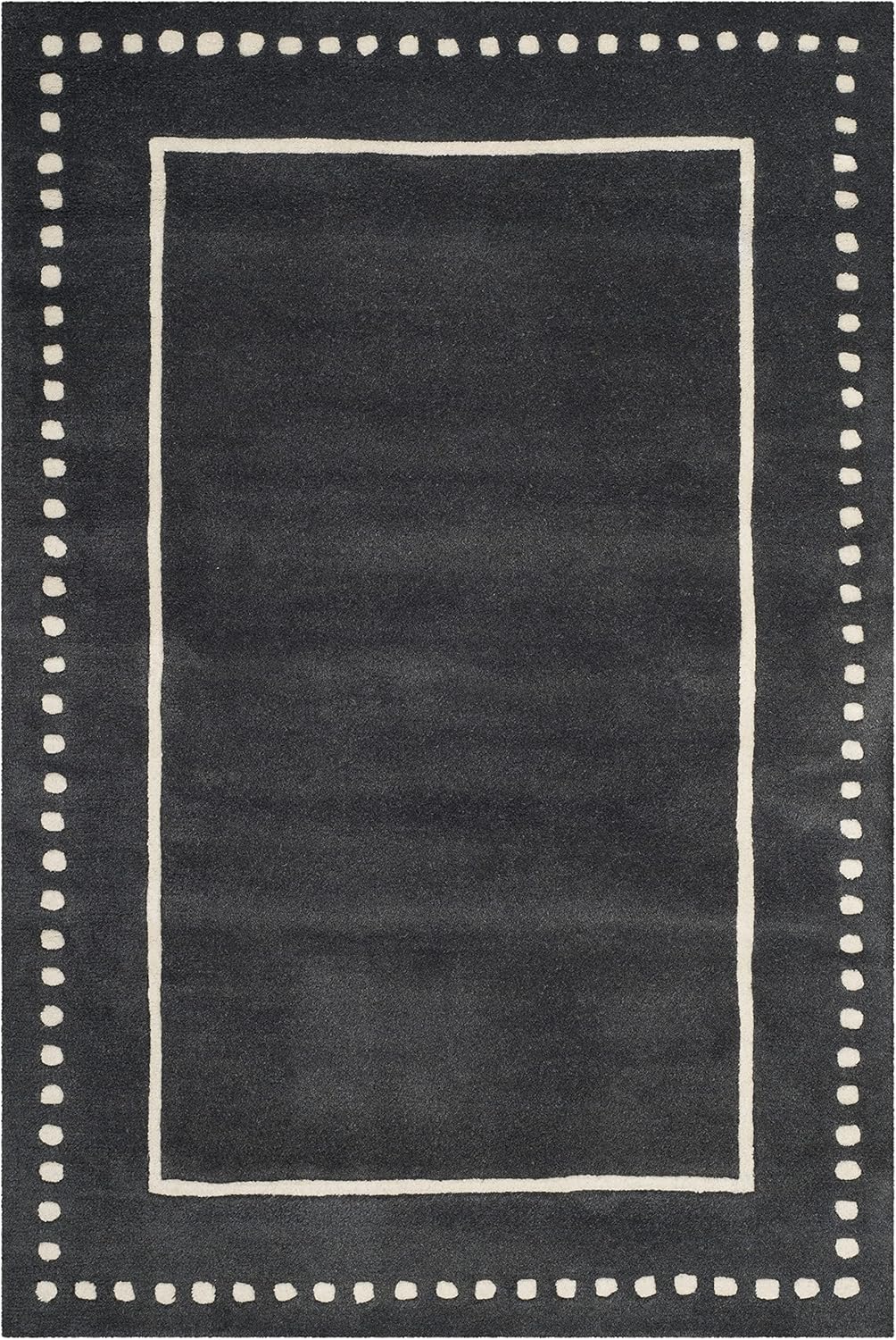 Ivory Hand-Tufted Wool 4' x 6' Rectangular Area Rug