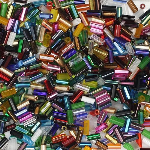 Miniatura 2 de Cuentas de cristal checo de corneta ~ Tamaño #2 (3/16" 0.177 in) ~ Multi Mix Tub