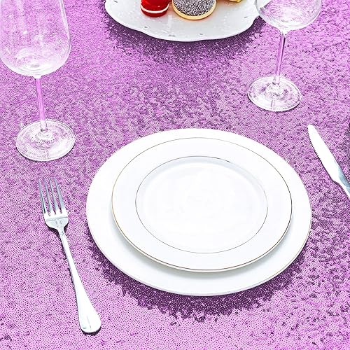 Miniatura 10 de Hahuho Mantel de lentejuelas con brillantina, para decoración de despedida de soltera, cumpleaños, boda, postres, banquetes