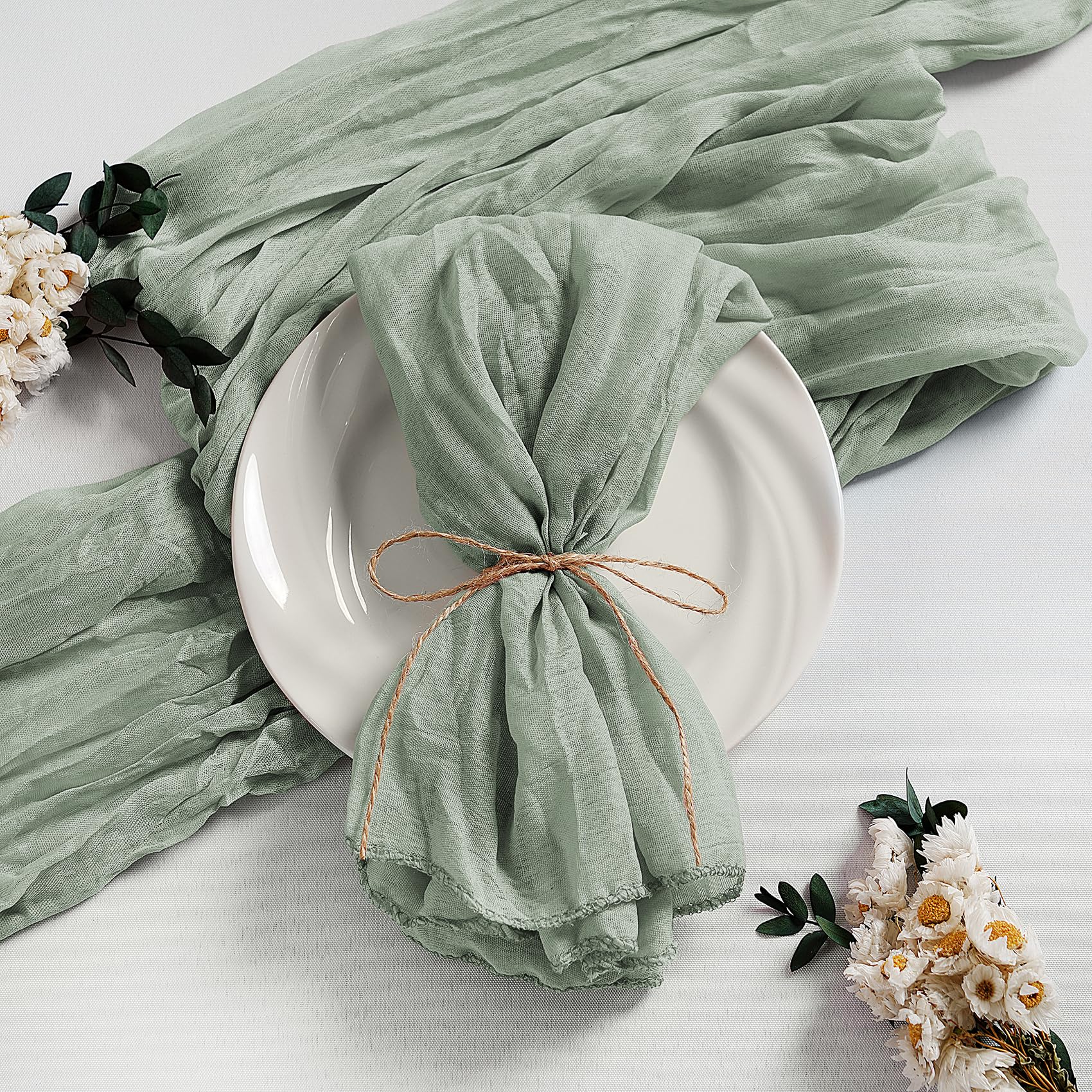 Photo 1 of LZY 30 Pack Gauze Cheesecloth Napkins 20x20 Inch (Sage Green)