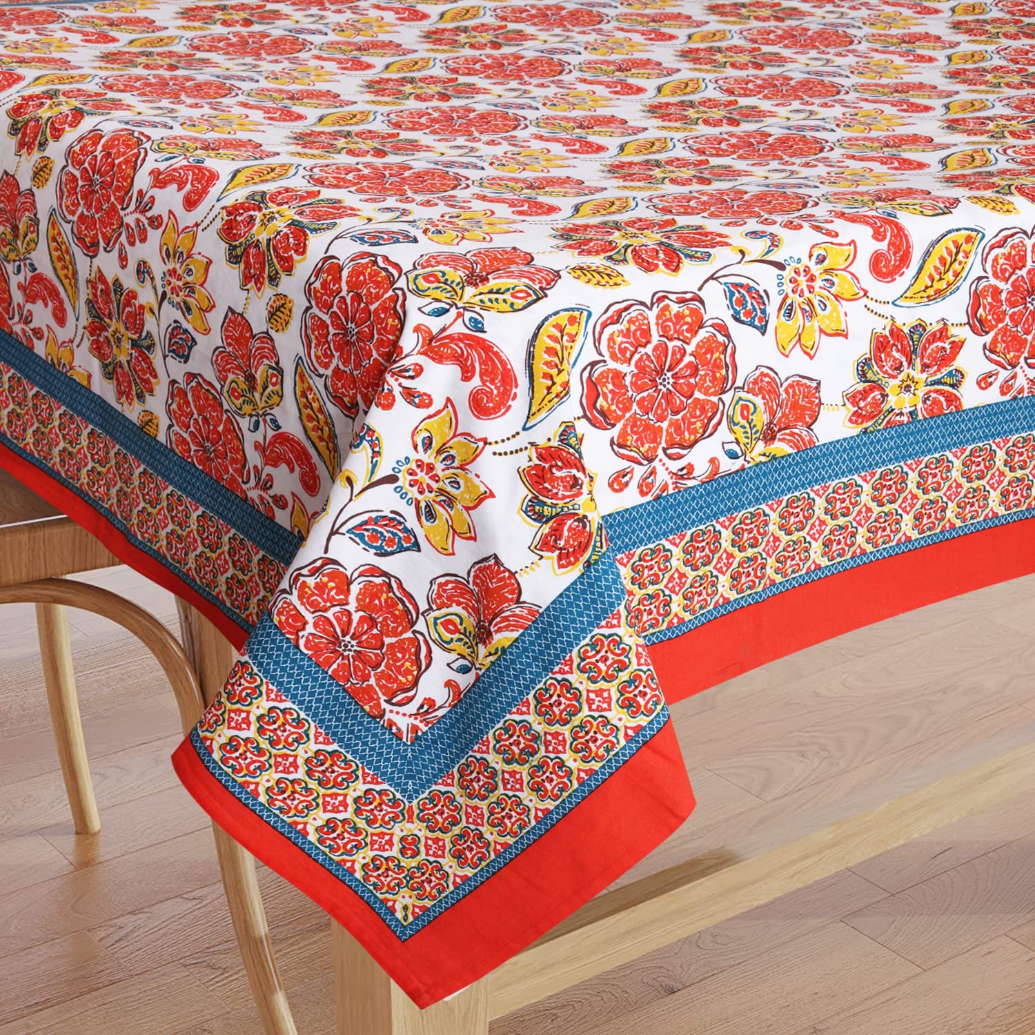 Buy Cloth Fusion Cotton Table Cloth Floral Printed 4 to 6 Seater Dining