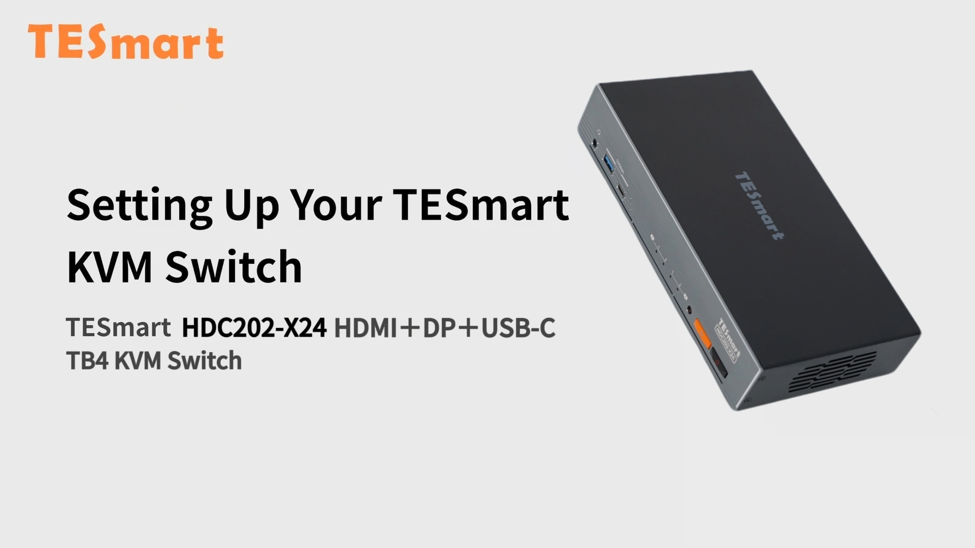 TESmart 2 Monitors KVM Switch Dock for Mac+Desktop with