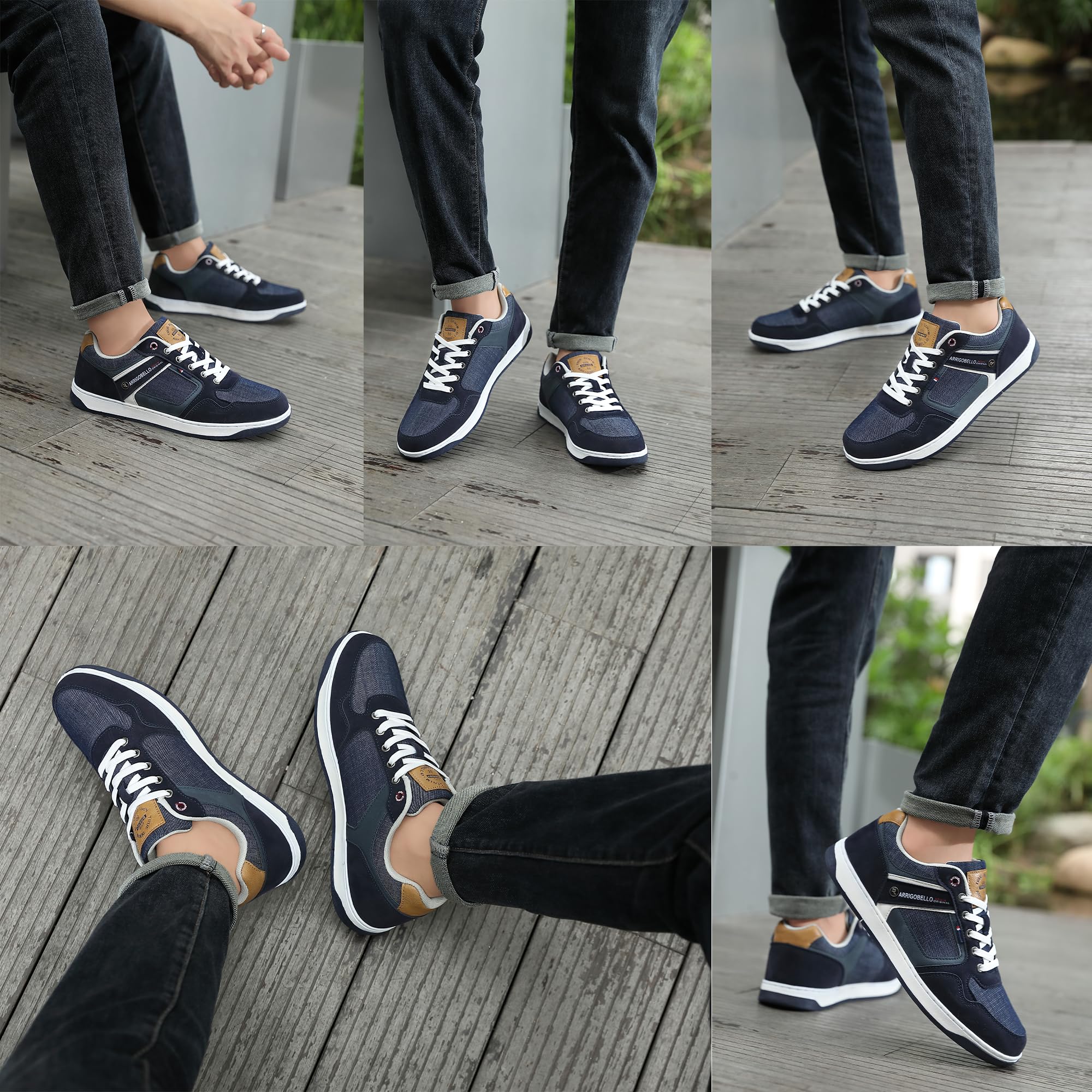 ARRIGO BELLO Sneakers Uomo in PU Pelle - Scarpe Casual da Ginnastica Eleganti Sportive per Interno ed Esterno, Taglie 41-46