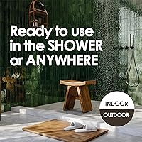 Vista 6 de Reposapiés Kai OptiAREA Corner de teca para afeitar y lavado de 12