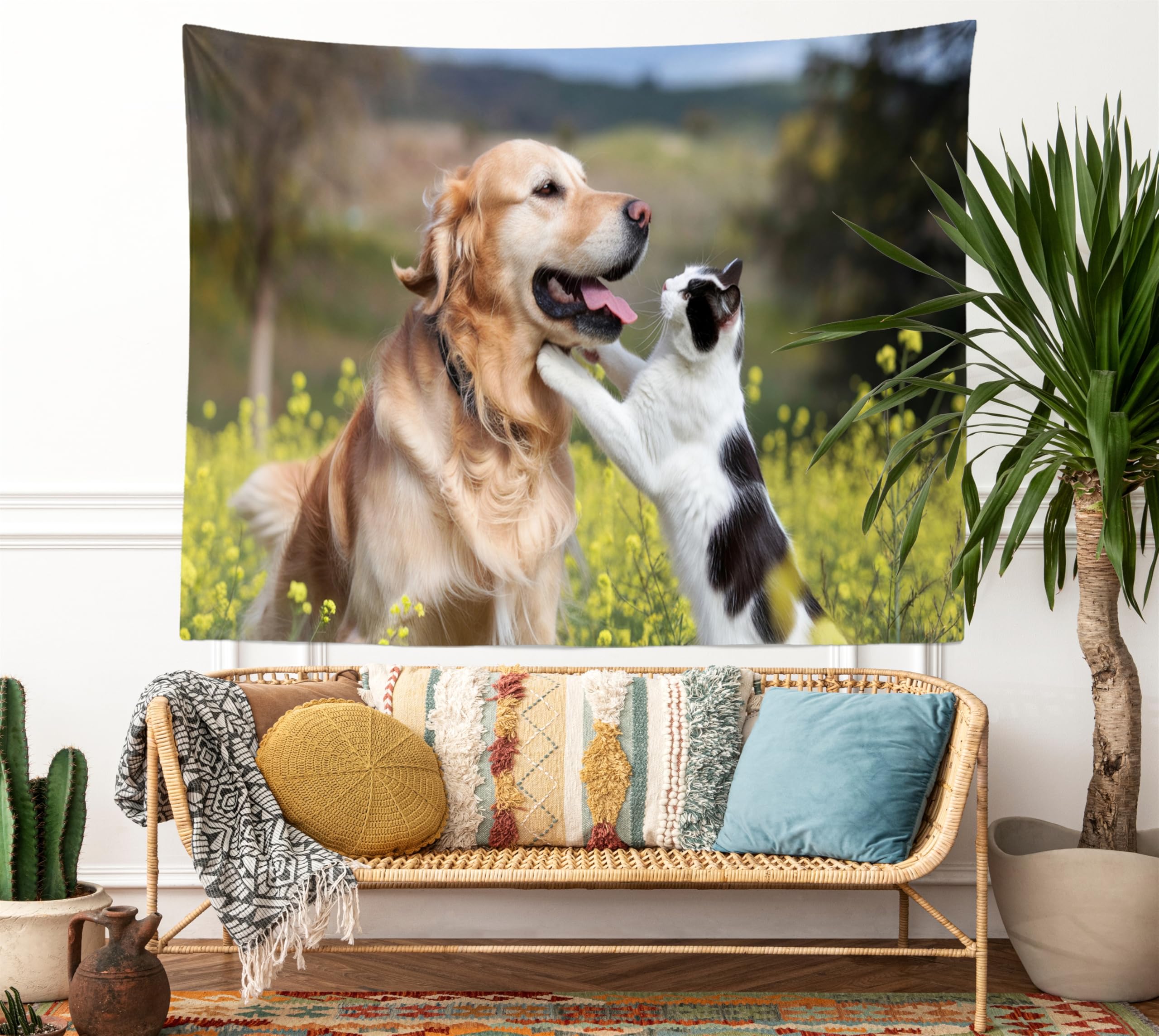 BECELO 460x300cm Tapiz Personalizado con Imágenes & Textos, Colgadura Mural, Cartel y Pancarta, Decoración de Pared para Dormitorio, Sala y Habitación de Estudiante