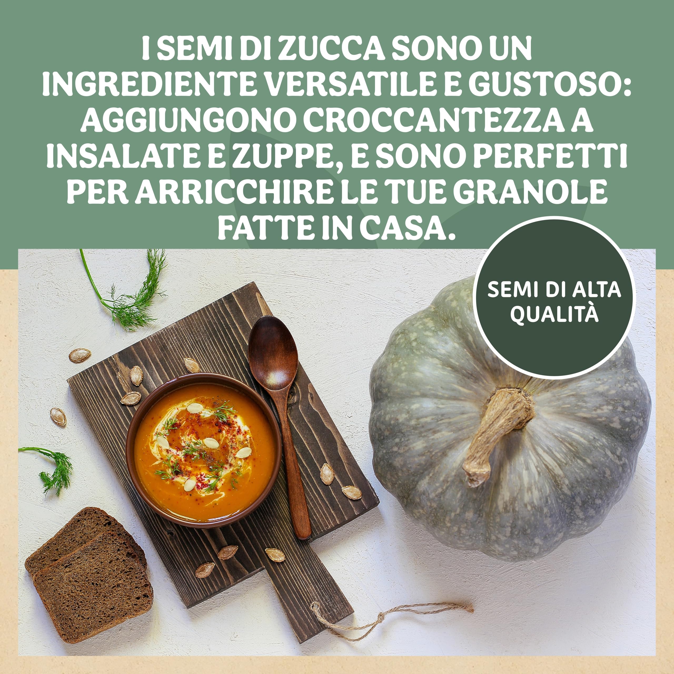Probios Semi di Zucca Bio - Ricchi di Nutrienti - Perfetto per Piatti Dolci e Salati - Deliziosi e di Qualità Premium Semi Zucca - Confezione da 5 kg