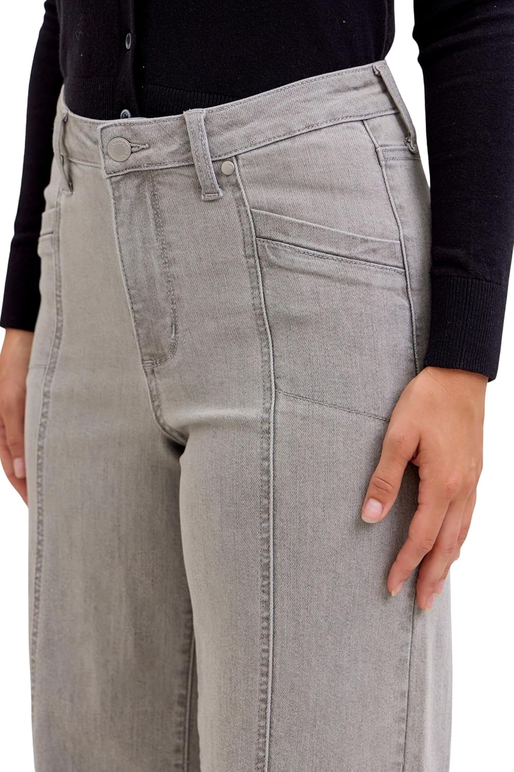 Judy Blue Women's High Rise Retro Wide Leg Jeans with Front Seaming - Image 5