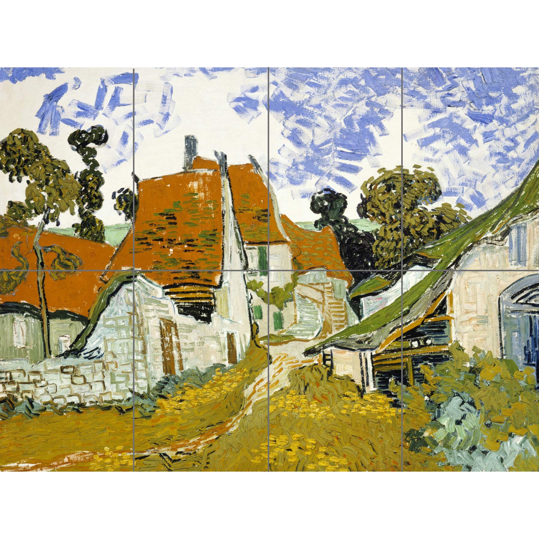Artery8 Vincent Van Gogh Street In Auvers Sur Oise XL Giant Panel Poster (8 Sections)