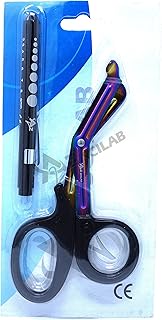 Heavy Duty Reusable Penlight + Nurse Doctor Medical Paramedic Trauma Utility Tactical Shears Scissors 7.25