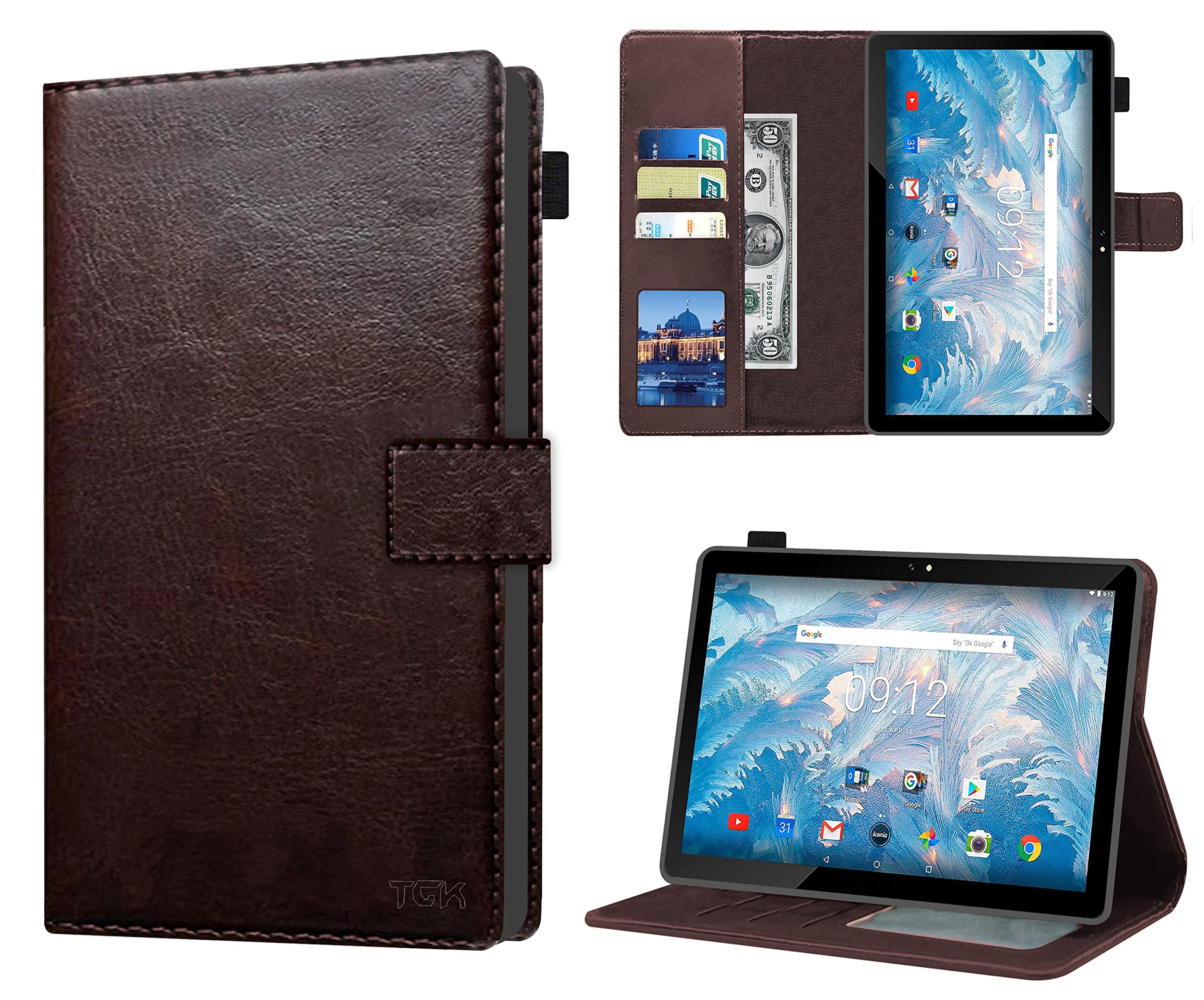 TGK Multi Protective Wallet Leather Flip Stand Case Cover for Acer One 10 T4-129L, Chocolate Brown (B09DPNT3TZ) Amazon Price History, Amazon Price Tracker