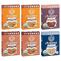 Vista 15 de Lovebird Paquete de 3 cereales sin azúcar sin gluten, cereales orgánicos sin cereales, sin lácteos, sin azúcar, sin refinado, bocadillos saludables