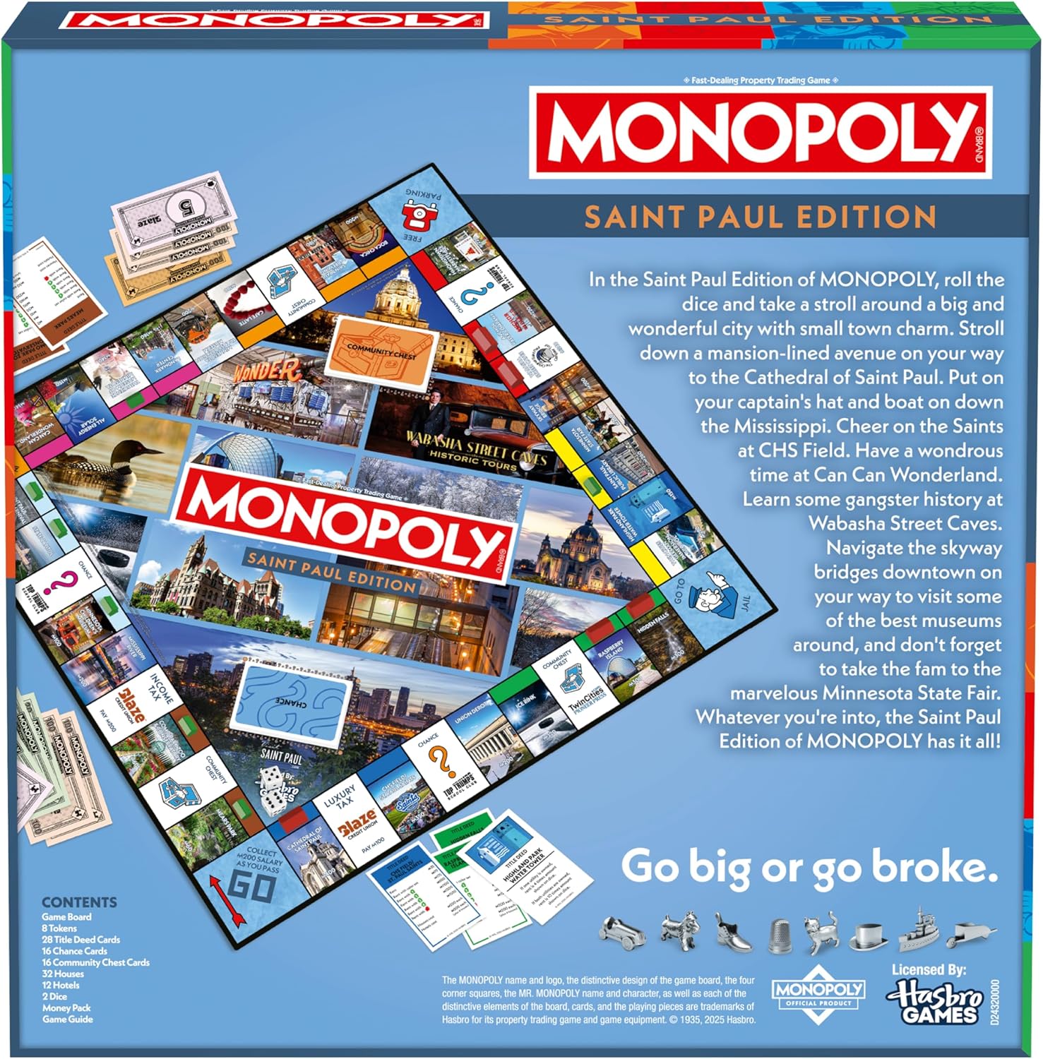 Monopoly Board Game – Saint Paul, MN Edition: 2-6 Players Family Board Games for Kids and Adults, Board Games for Kids 8 and Up, Great for Game Night