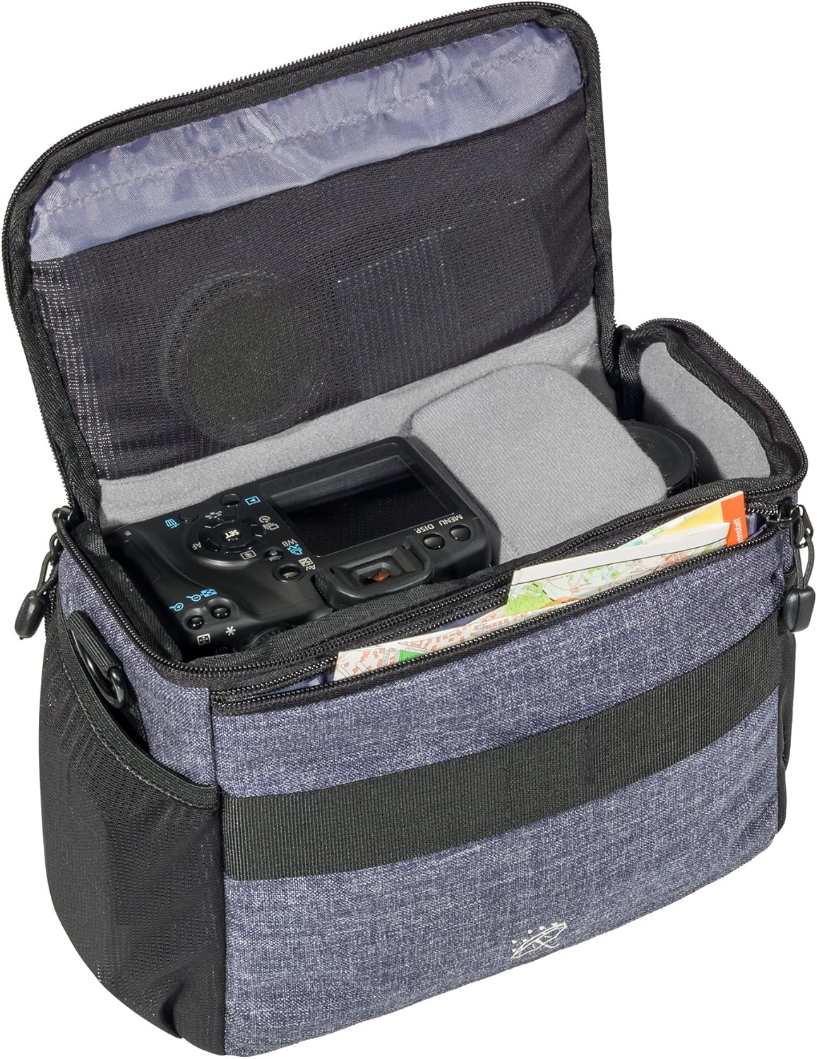 "Fashion" camera bag, Panasonic Lumix DMC G70, G81, GM5, GX80, GH4, GX8 / Sony Alpha 6500 / Nikon D5600, Grey, Size XL - Image 5