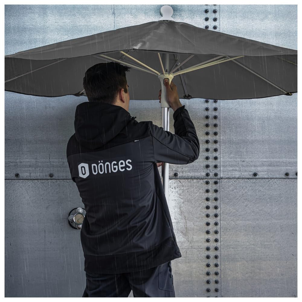 Dönges Schweißerschutzschirm 200 Cm – Schwer Entflammbar (DIN 4102-B1), Wasserabweisend, Alu-Gestell