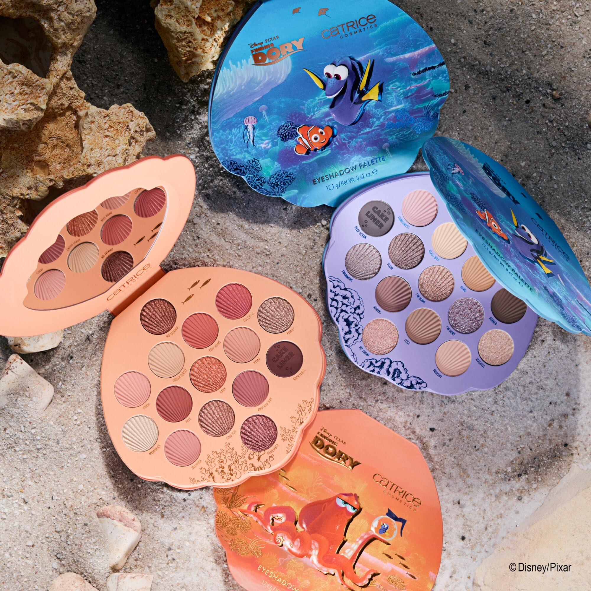 Catrice Paleta cieni do powiek Disney Pixar Finding Dory, mocno napigmentowana/y, błyszczący, mieniący się, intensywny kolor (12.1g)